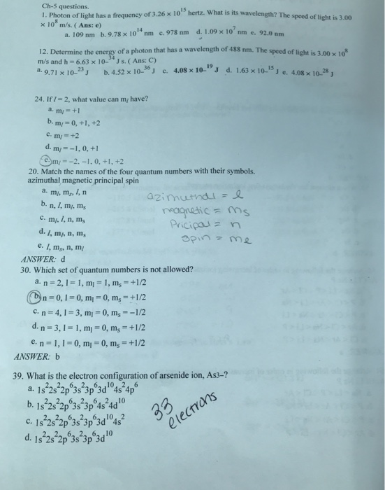 Solved Ch-5 questions. 1. Photon of light has a frequeney of | Chegg.com
