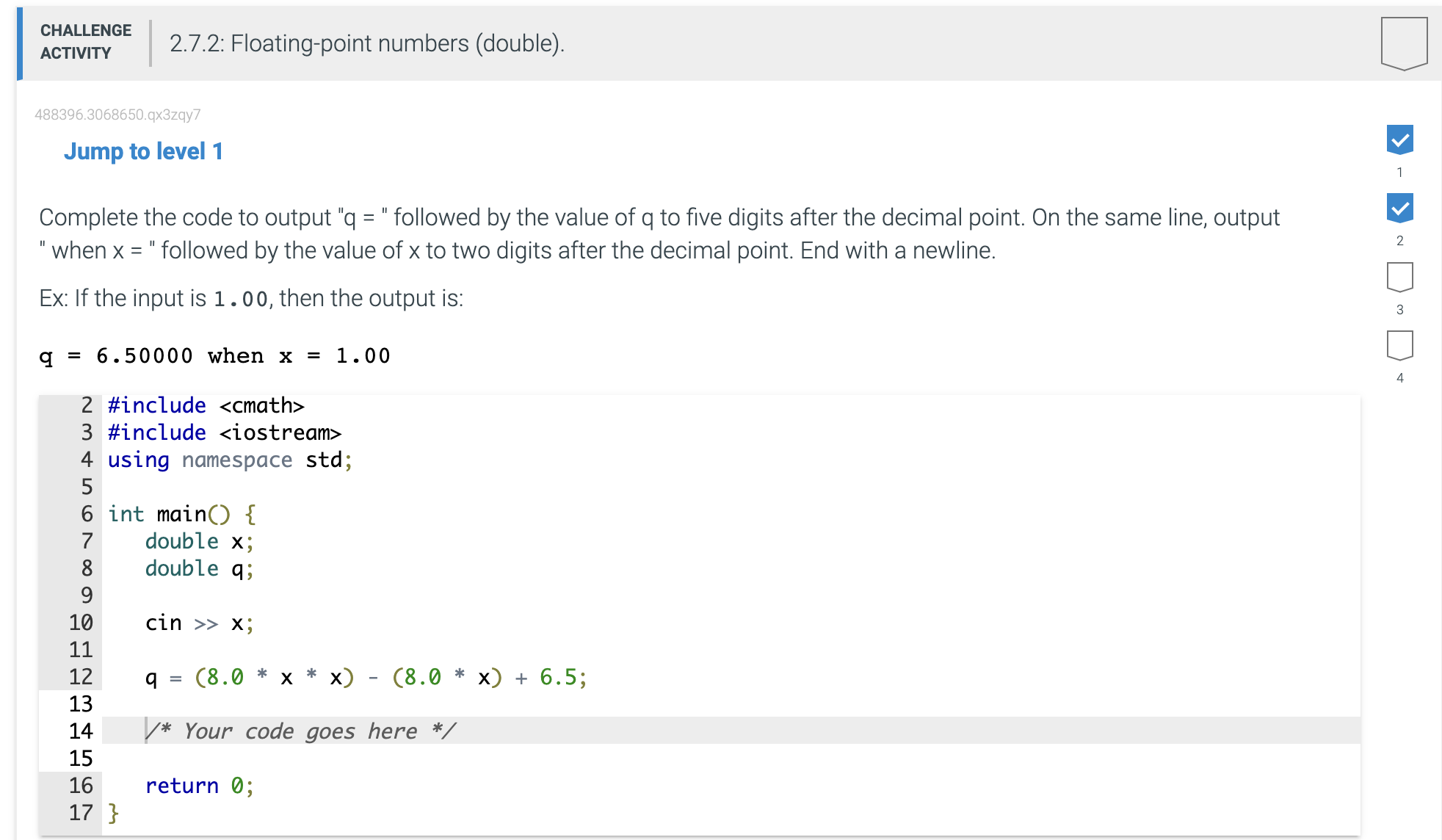 Solved 488396.3068650. Qx3zqy7 Jump To Level 1 Complete The | Chegg.com