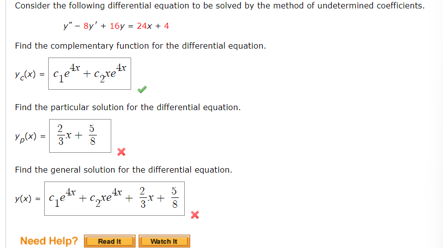 Solved Consider The Following Differential Equation To Be 