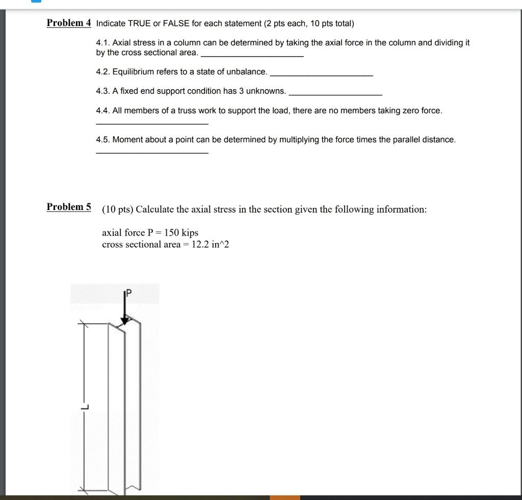 Solved (35 pts) For the beam and loading shown below, | Chegg.com