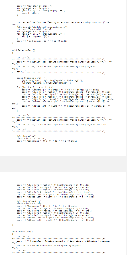 Project 4 - MyString class with dynamic memory [60 | Chegg.com
