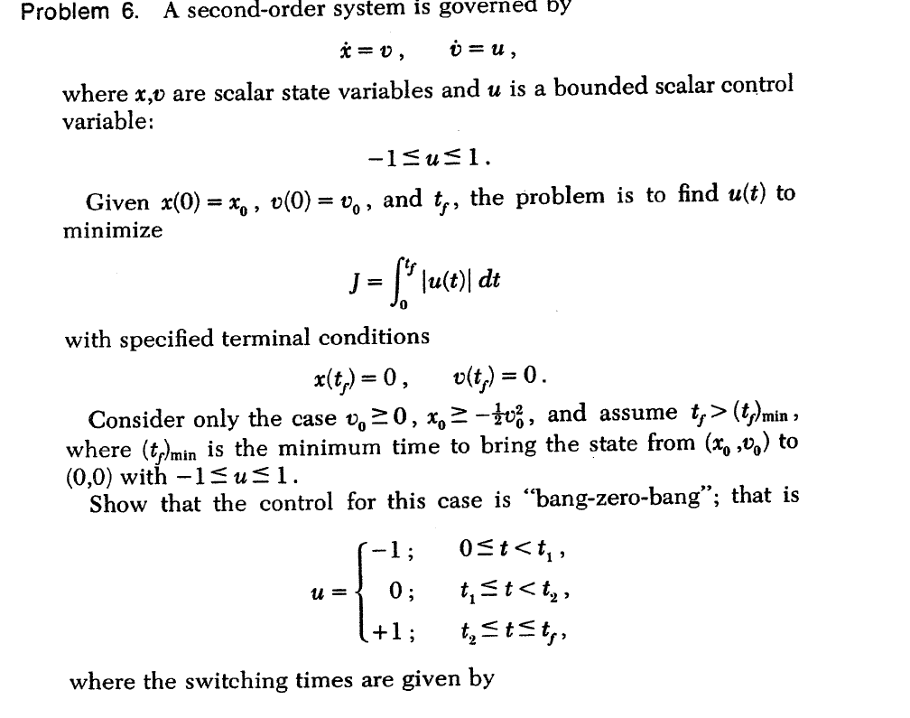 Problem 6. A second-order system is governed by i=0, | Chegg.com