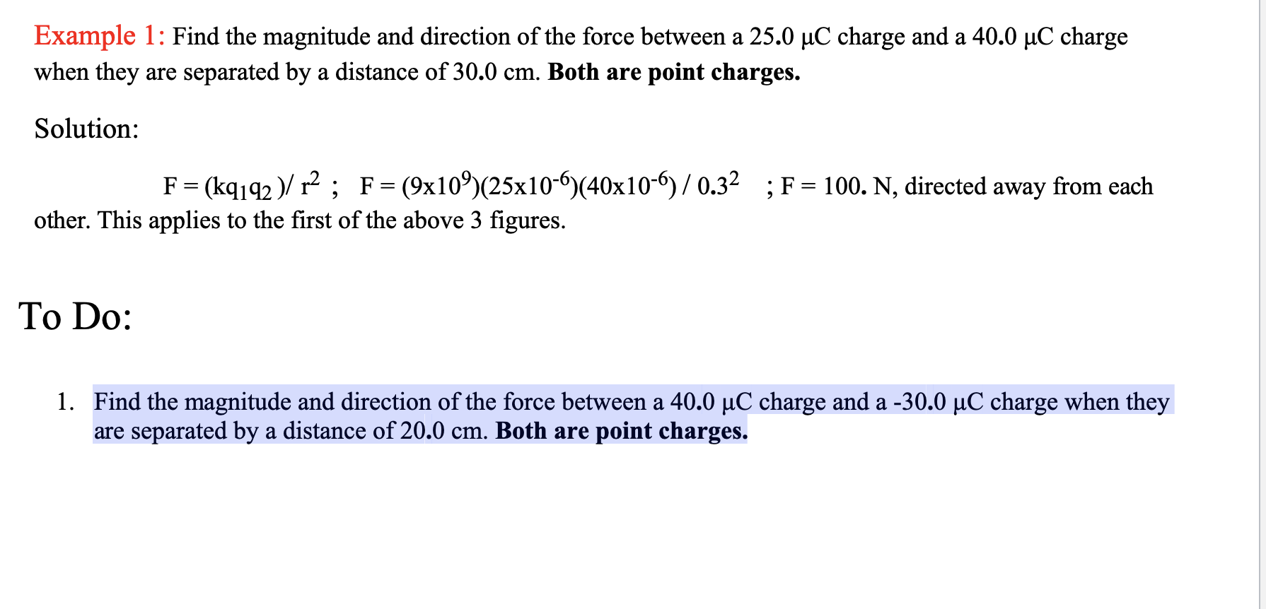 Solved Example 1: Find the magnitude and direction of the | Chegg.com