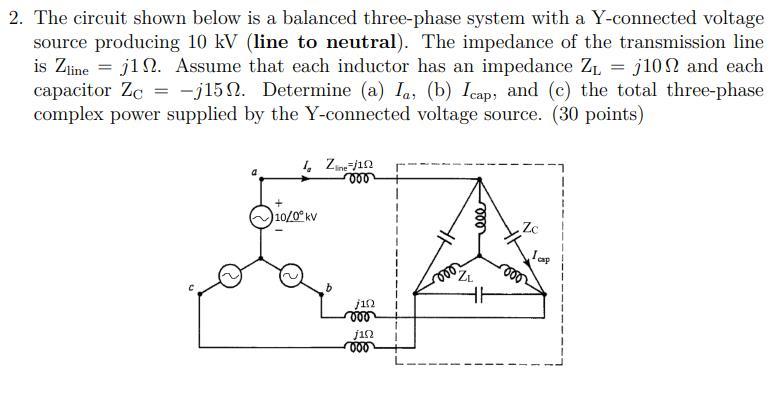 Solved The Circuit Shown Below Is A Balanced Three-phase | Chegg.com