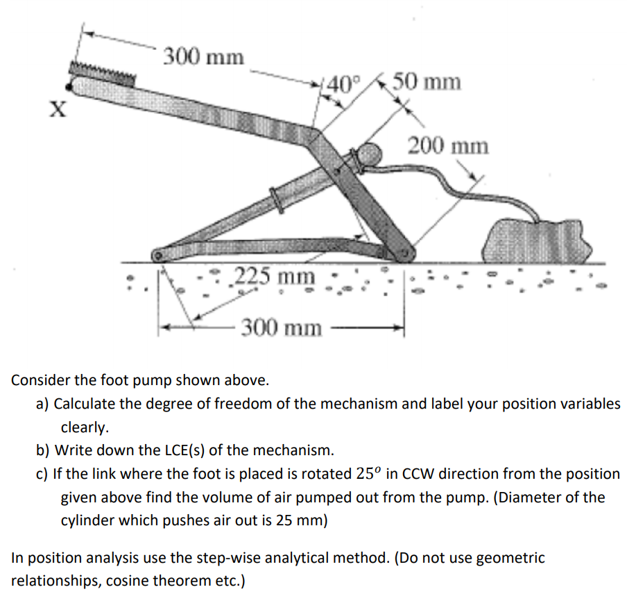 300 mm 4050 mm 200 mm 300 mm Consider the foot pump