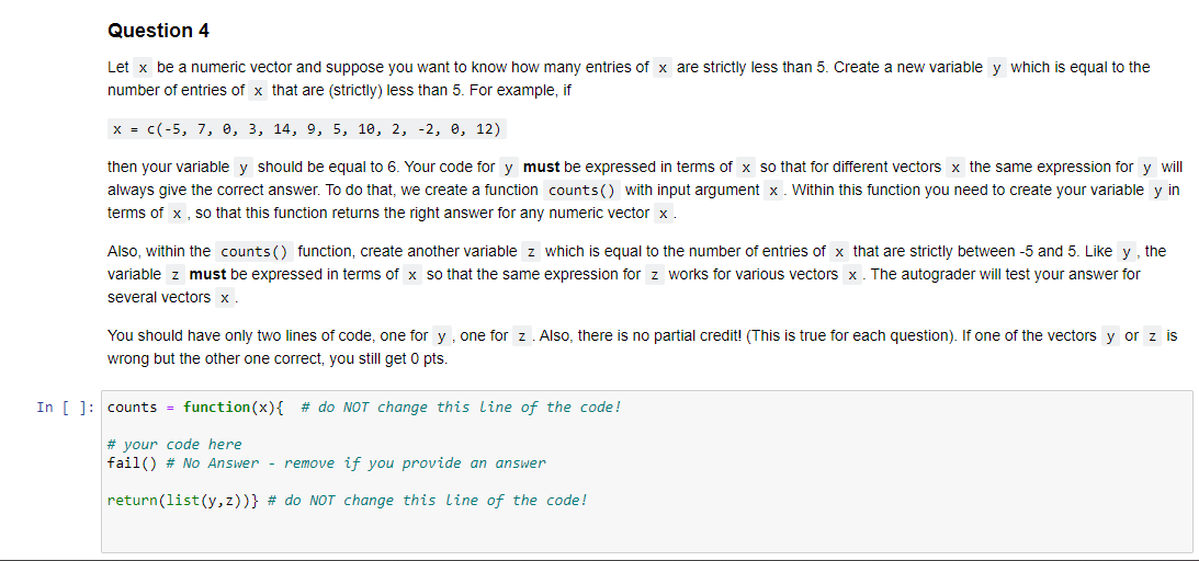 Solved Let x be a numeric vector and suppose you want to | Chegg.com