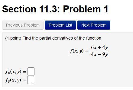 Solved Section 11.3: Problem 1 Previous Problem Problem List | Chegg.com