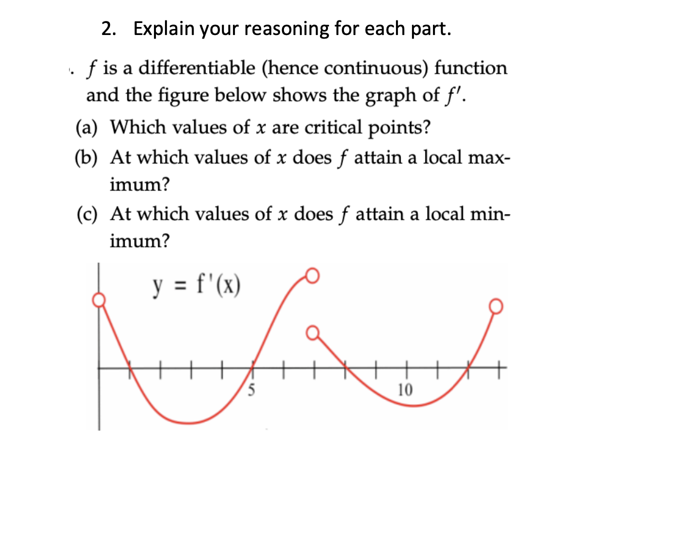 Solved 2. Explain your reasoning for each part. f is a | Chegg.com
