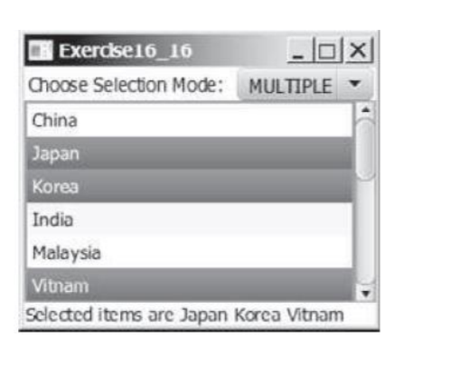 Write a program that demonstrates selecting items in | Chegg.com