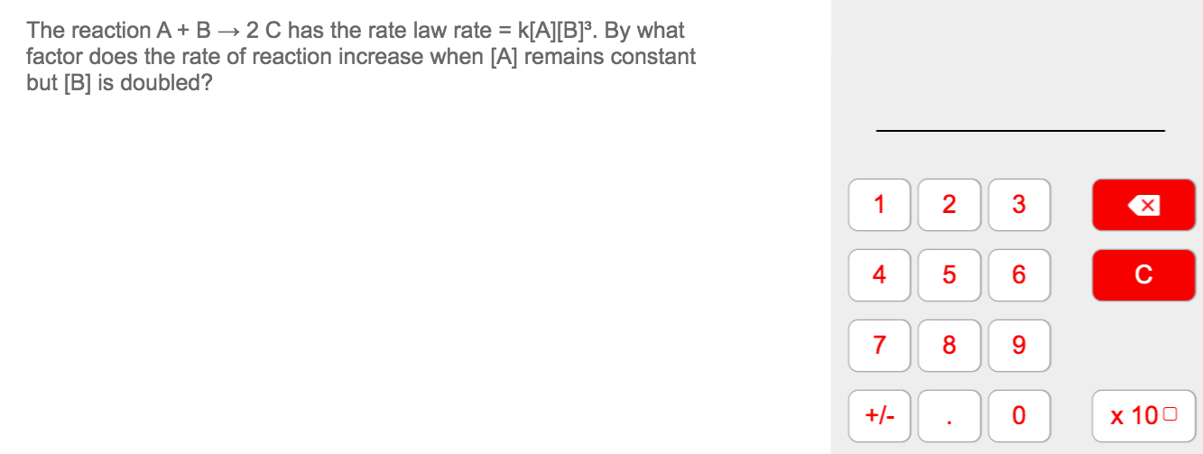 Solved The Reaction A B 2 C Has The Rate Law Rate K Chegg Com