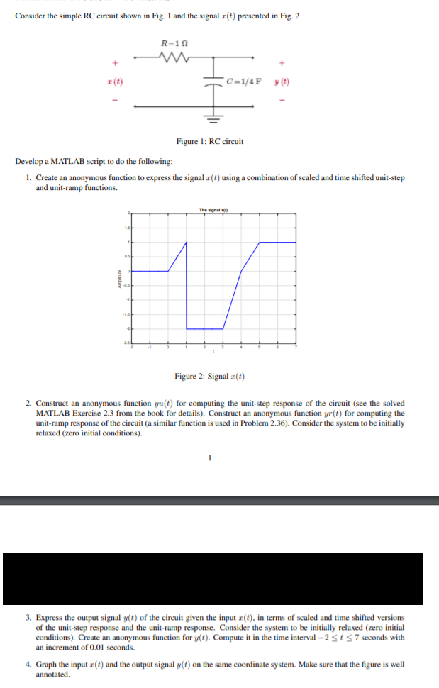 Solved Consider the simple RC circuit shown in Fig. 1 and | Chegg.com