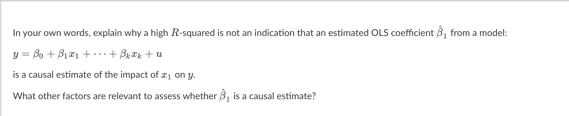 Solved In your own words, explain why a high R-squared is | Chegg.com