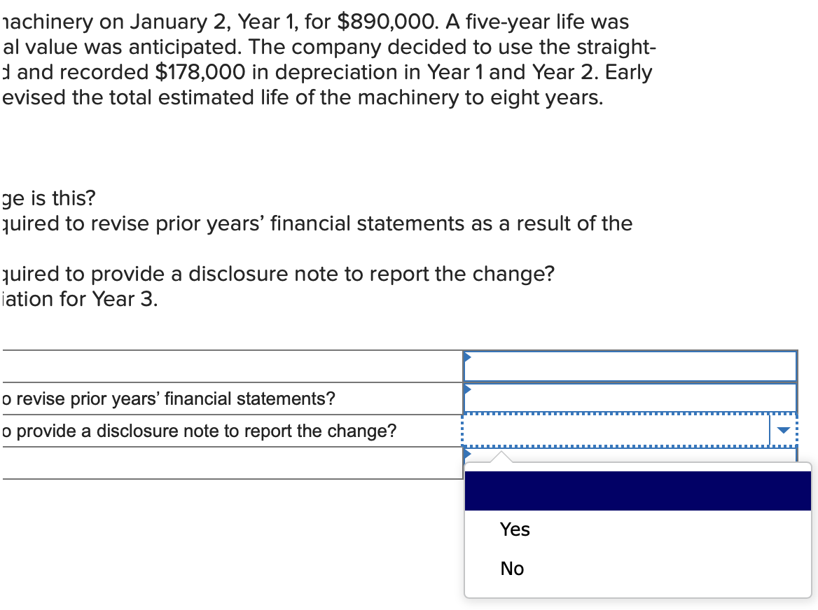 Solved A company purchased machinery on January 2, Year 1,