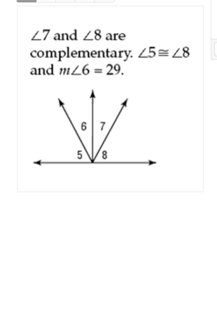 Solved Show Your Work To Find The Measure Of Angle 7 And | Chegg.com