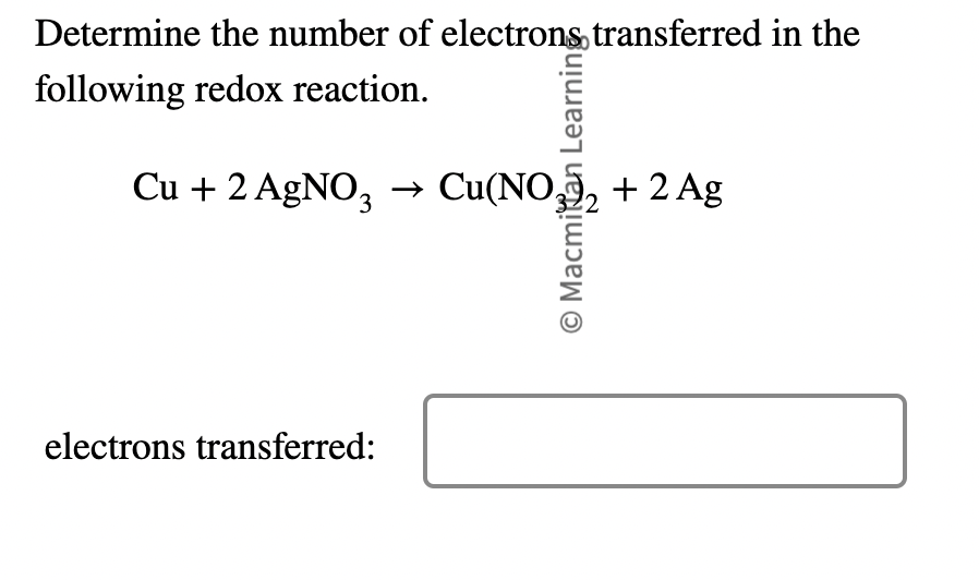 how to know the number of electrons transferred in redox reaction