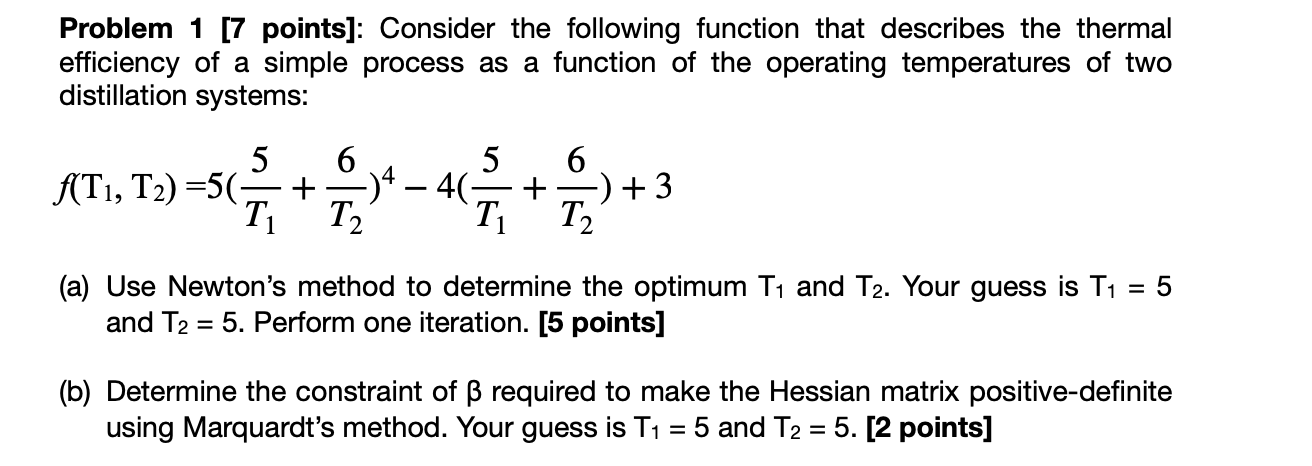Solved Problem 1 [7 points]: Consider the following function | Chegg.com