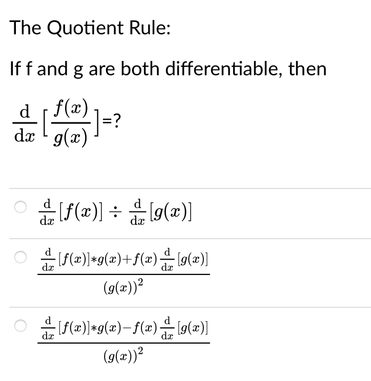 Solved The Product Rule: If fand g are both differentiable, | Chegg.com