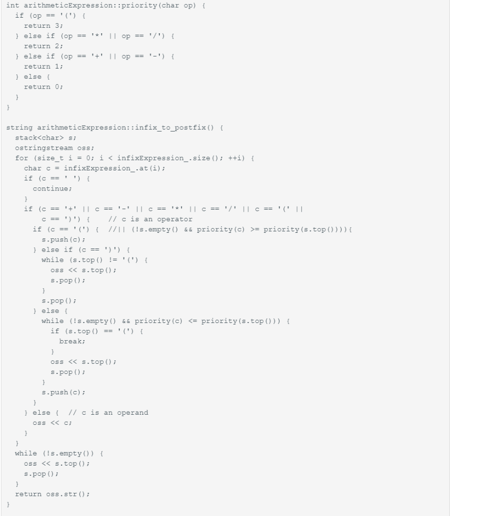 main.cpp, arithmeticExpression.cpp, and | Chegg.com