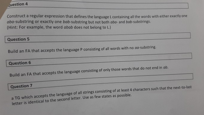 Solved Question 1 A Recursive Definition For The Language | Chegg.com