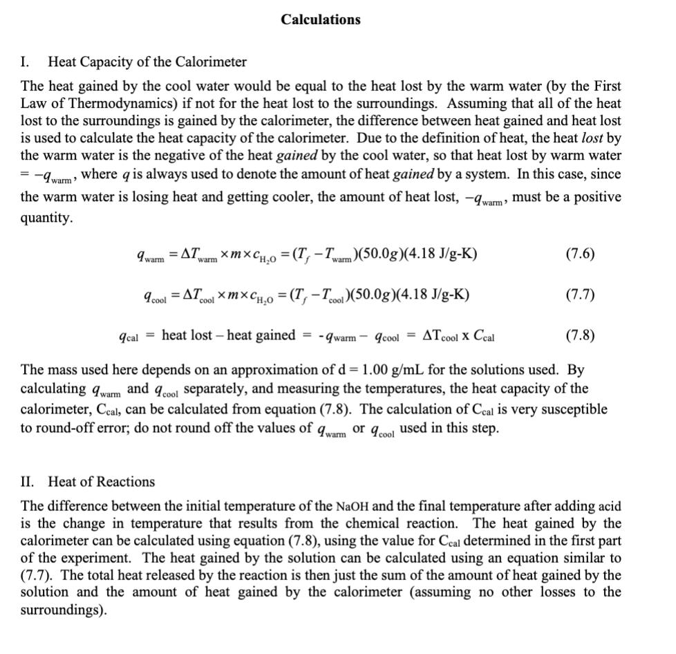 solved-calculations-i-heat-capacity-of-the-calorimeter-the-chegg