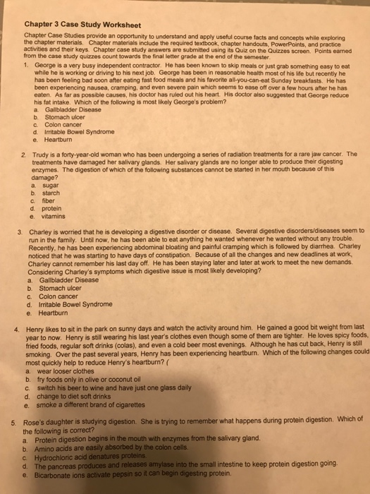 Solved Chapter 3 Case Study Worksheet Chapter Case Studies | Chegg.com