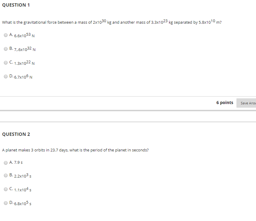 Solved QUESTION 1 What is the gravitational force between a | Chegg.com