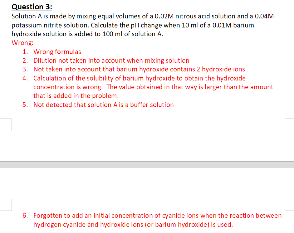 Solved Question 3: Solution A is made by mixing equal | Chegg.com
