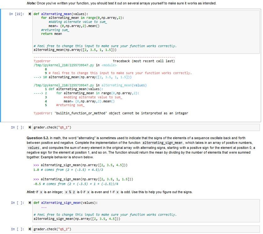 Solved # Please don't change this cell, but do make sure to | Chegg.com