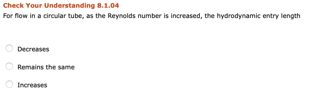 Solved The definitions for Reynolds number for flow in a | Chegg.com