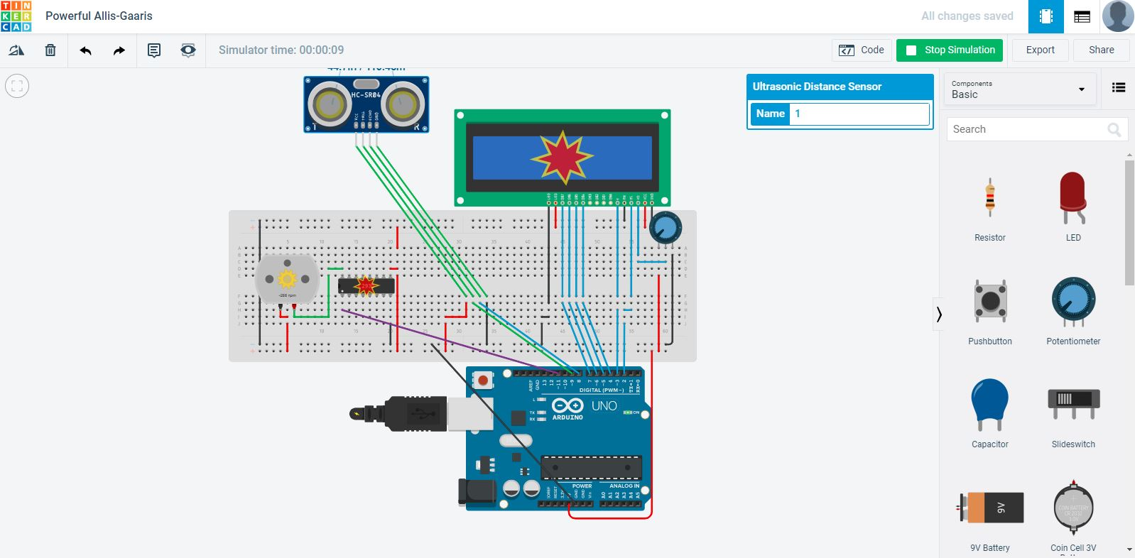 Solved I need help with my tinkercad circuit it isnt | Chegg.com