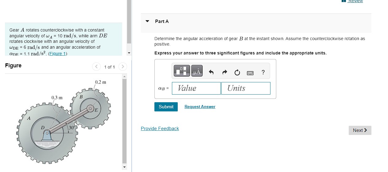 Solved Gear A rotates counterclockwise with a constant | Chegg.com
