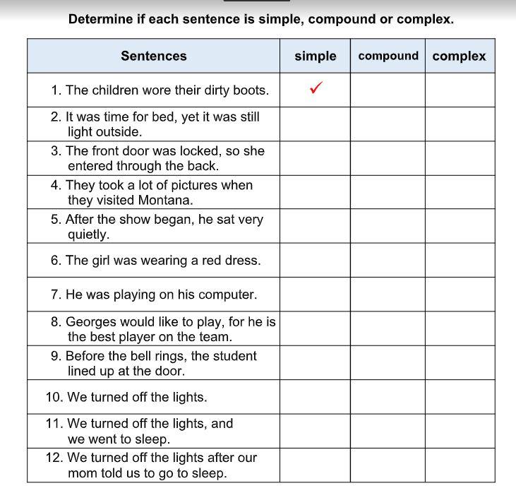 Complex vs Compound Sentences