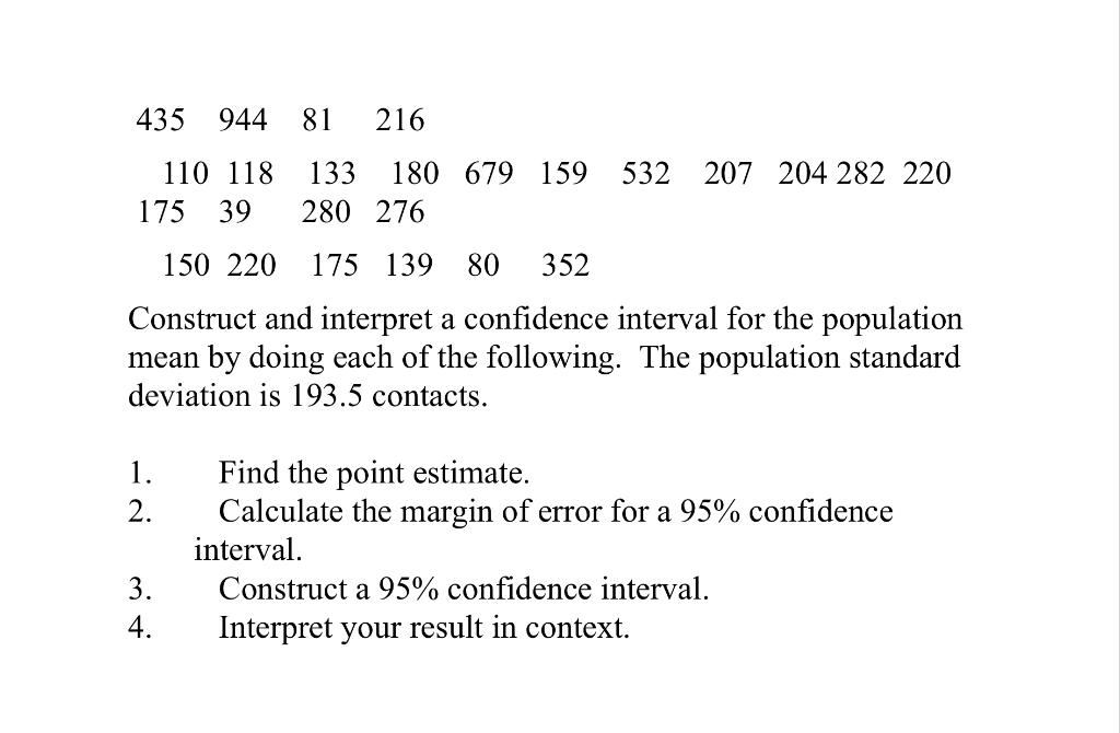 Solved PART A - Constructing a Confidence Interval for a | Chegg.com