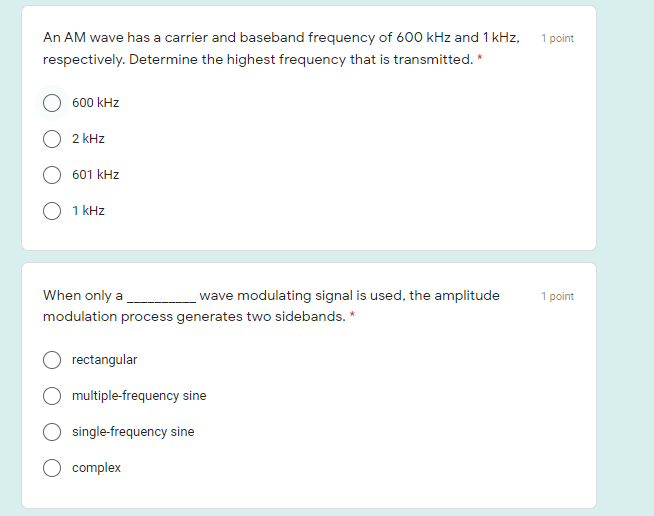Solved Section 2 Example of continuous wave analog | Chegg.com