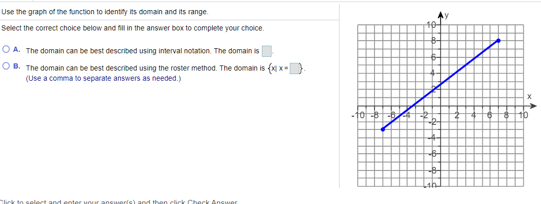 Solved Use the graph of the function to identify its domain | Chegg.com