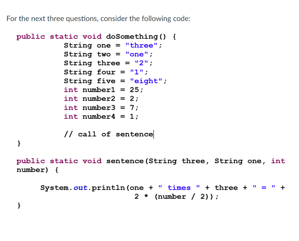 Solved Write one line of code (in place of the comment // | Chegg.com