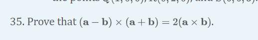 Solved (a−b)×(a+b)=2(a×b) | Chegg.com