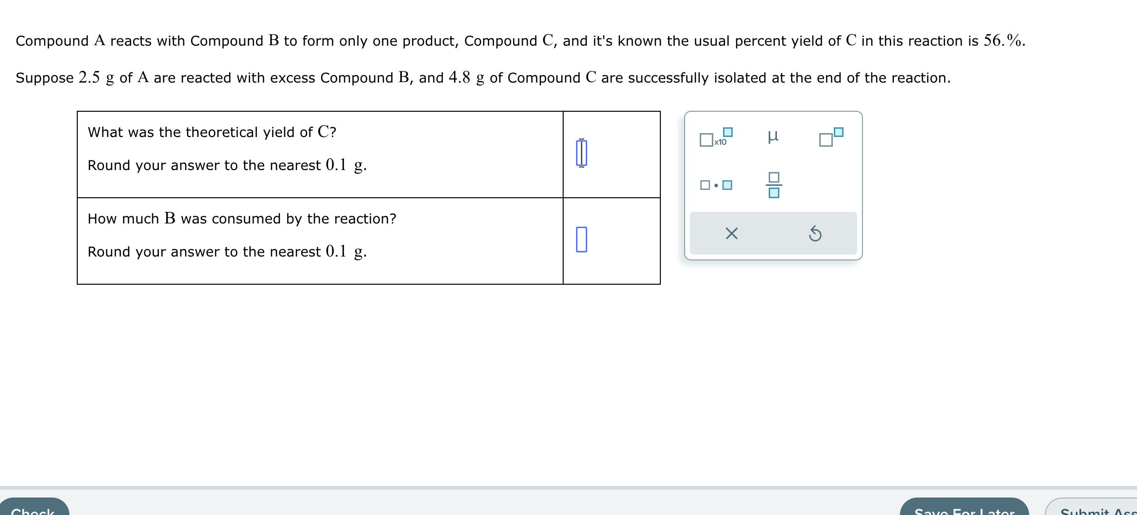 ompound A reacts with Compound B to form only one | Chegg.com