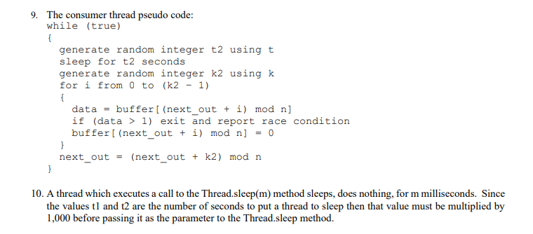 1. You will implement Java code for the bounded | Chegg.com