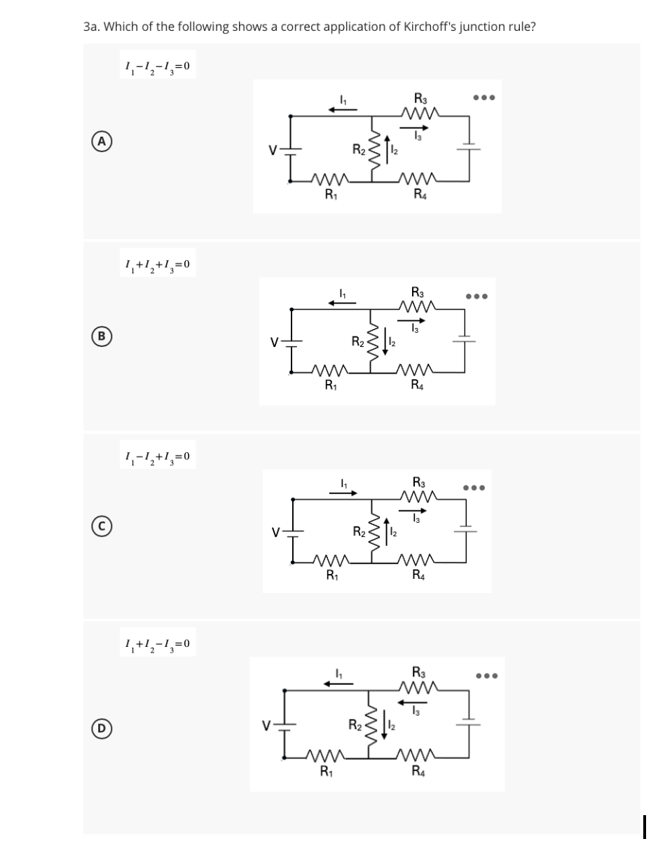 Solved 3a. ﻿Which of ﻿the following shows a correct | Chegg.com