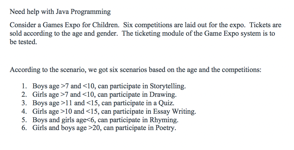 Solved Need help with Java Programming Consider a Games Expo | Chegg.com