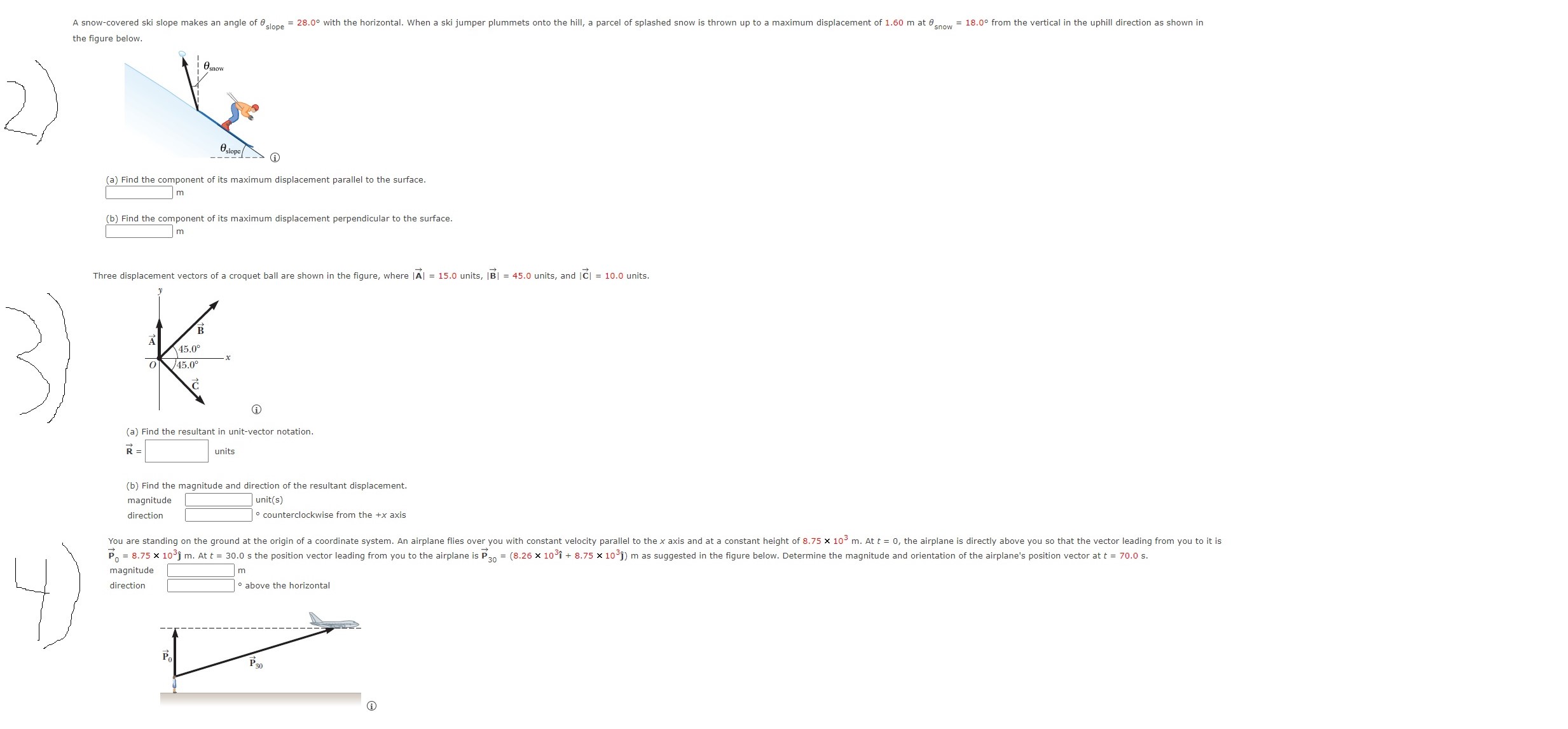 Solved (b) Find The Magnitude And Direction Of The Resultant | Chegg.com