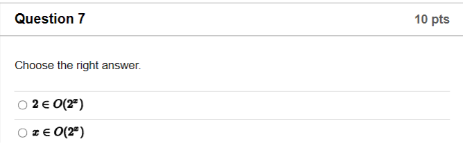 Solved Question 7 10 pts Choose the right answer. | Chegg.com
