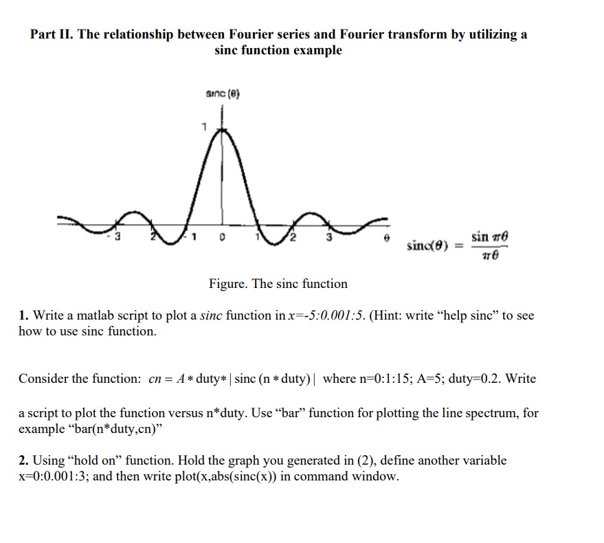 Solved Part II. The relationship between Fourier series and | Chegg.com