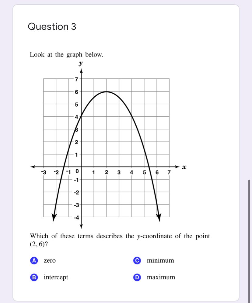Solved Question 3 Look at the graph below. y 7 6 5 4 B 2 1 | Chegg.com