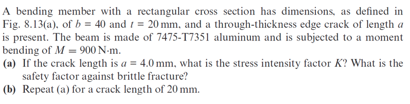 A Bending Member With A Rectangular Cross Section Has | Chegg.com