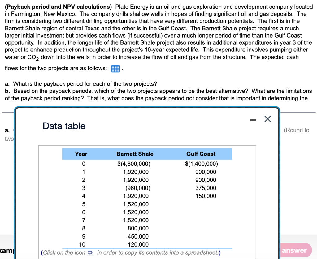 Solved (Payback And Discounted Payback Period Calculations) | Chegg.com