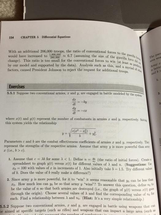 154 CHAPTER 5 Differential Equations With an | Chegg.com