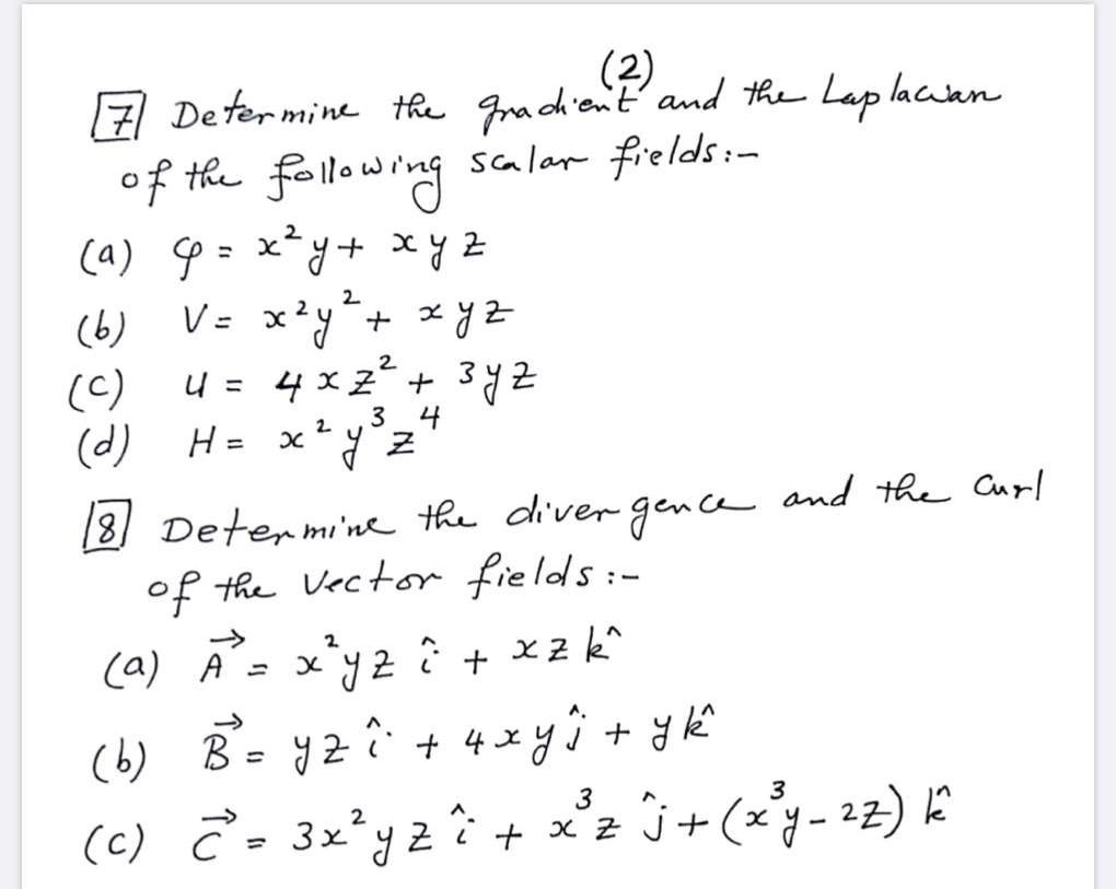 Solved Two Vs 1 U Define The Scalar And Vector Product Chegg Com