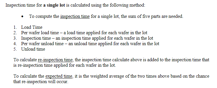 The inspection Time is 22.49 minutes, Re-Inspection | Chegg.com